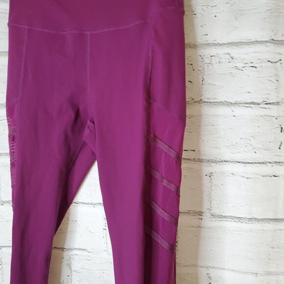 BuffBunny purple high waist Side mesh leggings Womens medium - Picture 3 of 8